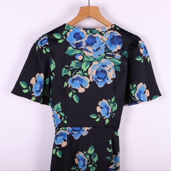 Zara Short Sleeve Floral Wrap Dress - Picture 5 of 5